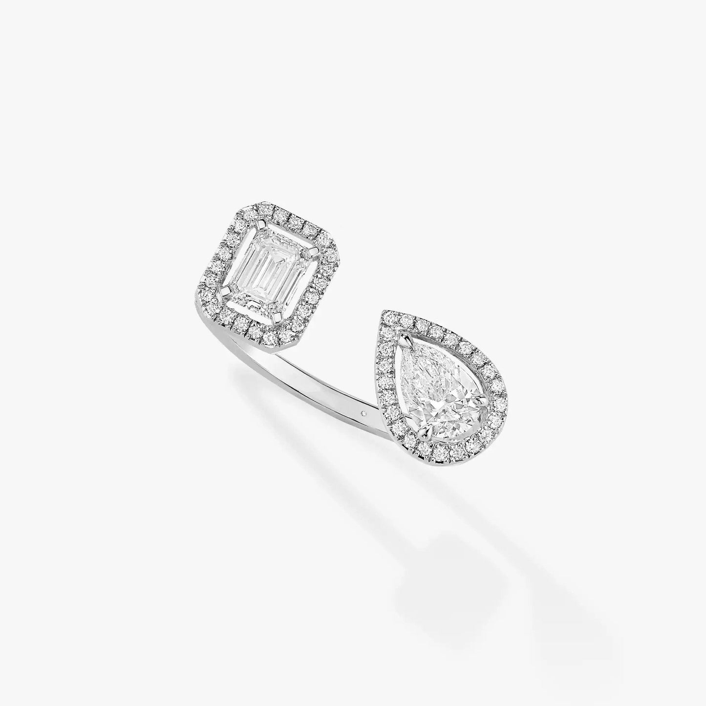 [ECHO]MY TWIN TOI & MOI SILVER DIAMOND RING