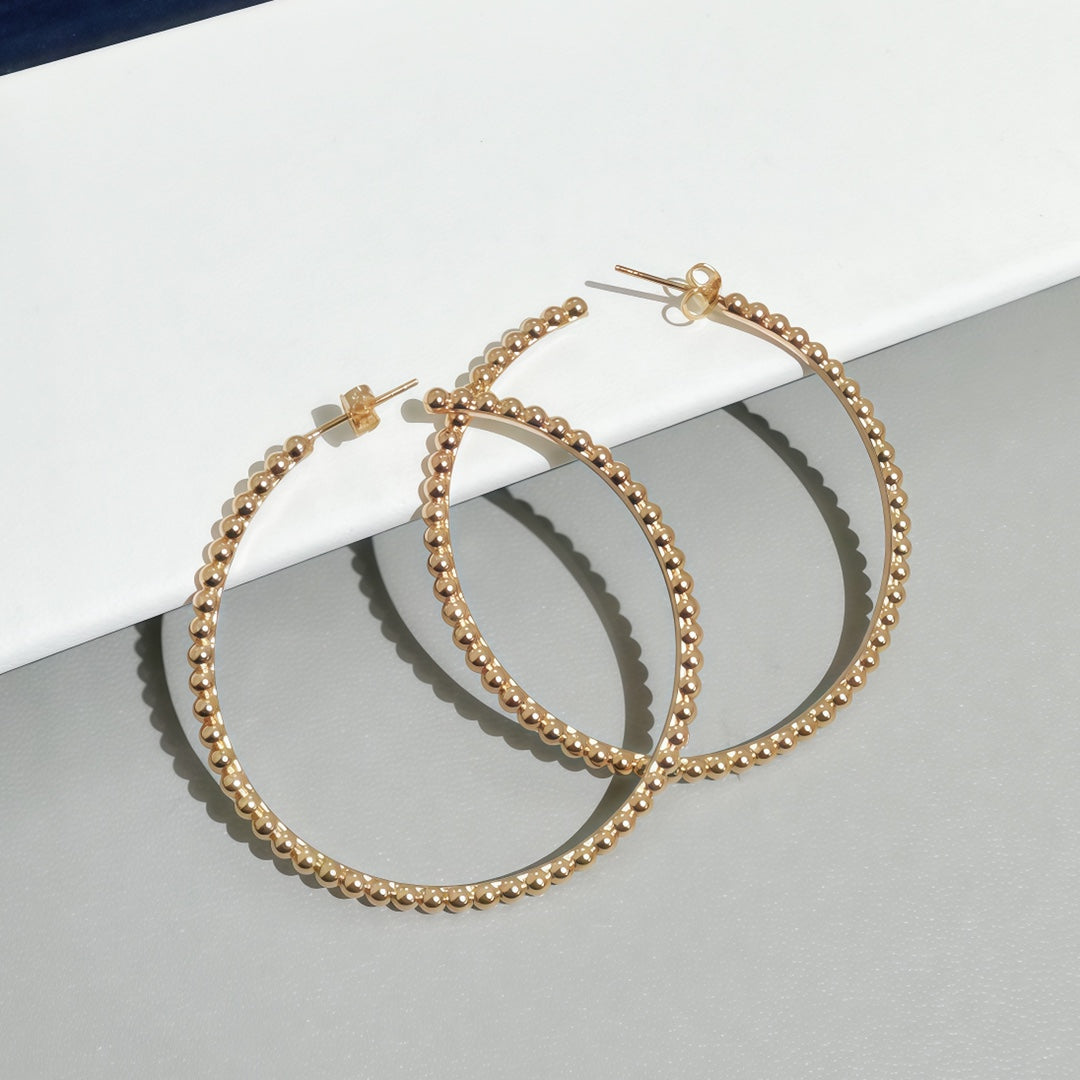 [ECHO] SMOOTH BEAD STUD EARRINGS