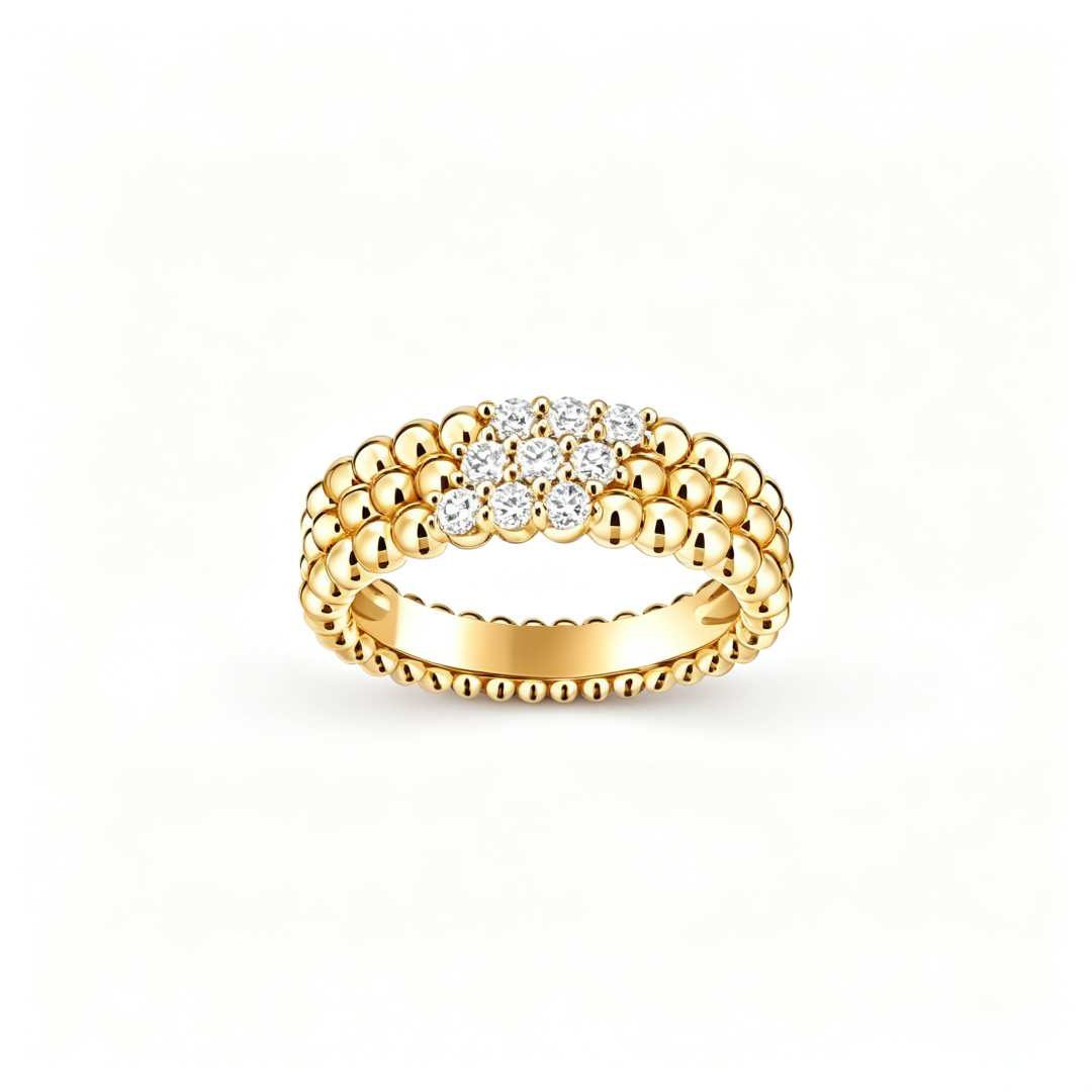 [ECHO] THREE-ROW DIAMOND RING