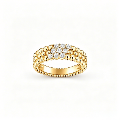 [ECHO] THREE-ROW DIAMOND RING