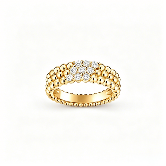 [ECHO] THREE-ROW DIAMOND RING