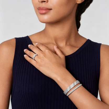 [ECHO] THREE-ROW DIAMOND RING