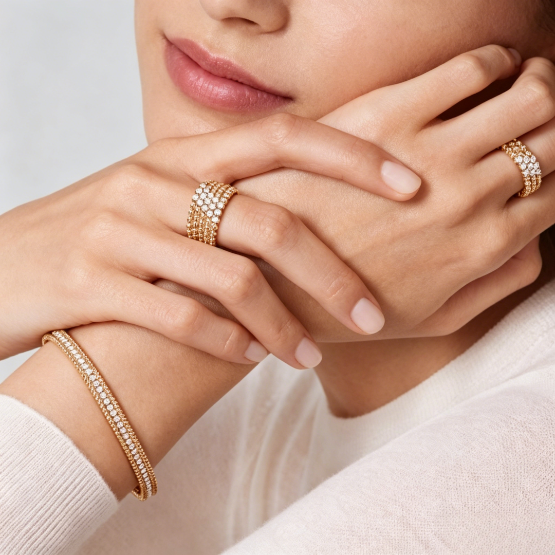 [ECHO] THREE-ROW DIAMOND RING