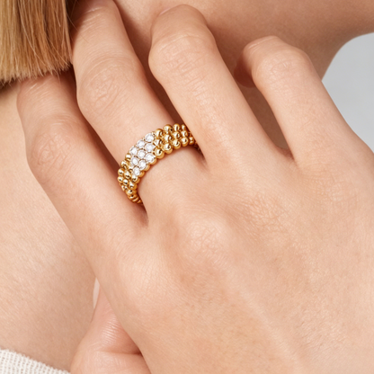 [ECHO] THREE-ROW DIAMOND RING