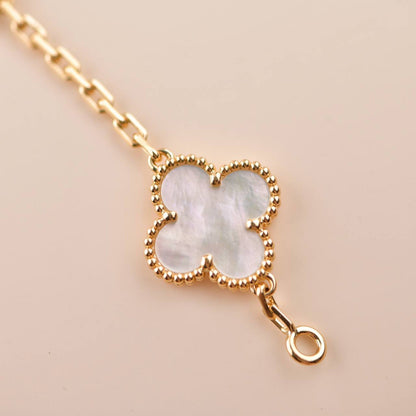 [ECHO ]CLOVER  5 MOTIF WHITE MOP BRACELET