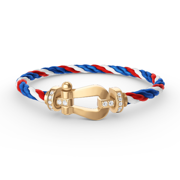 [ECHO ]FORCE LARGE HORSESHOE HALF DIAMOND BRACELET GOLD