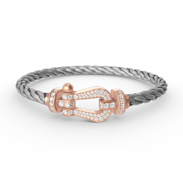[ECHO ]FORCE LARGE HORSESHOE FULL DIAMOND BRACELET ROSE GOLD