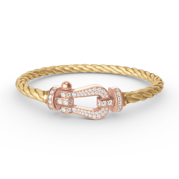 [ECHO ]FORCE LARGE HORSESHOE FULL DIAMOND BRACELET ROSE GOLD
