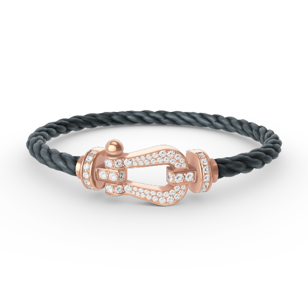 [ECHO ]FORCE LARGE HORSESHOE FULL DIAMOND BRACELET ROSE GOLD