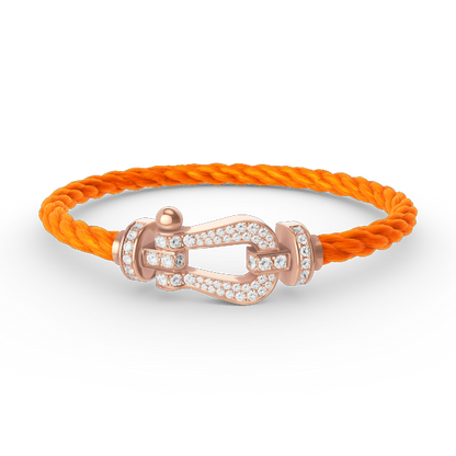 [ECHO ]FORCE LARGE HORSESHOE FULL DIAMOND BRACELET ROSE GOLD