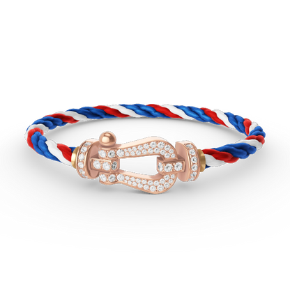 [ECHO ]FORCE LARGE HORSESHOE FULL DIAMOND BRACELET ROSE GOLD