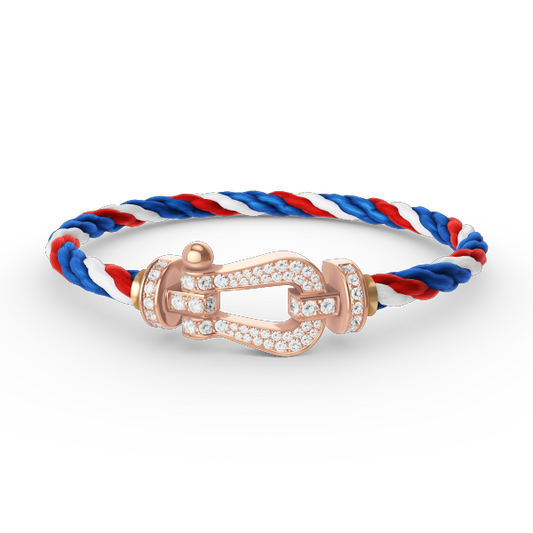 [ECHO ]FORCE LARGE HORSESHOE FULL DIAMOND BRACELET ROSE GOLD