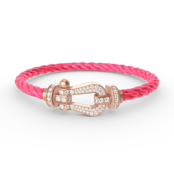 [ECHO ]FORCE LARGE HORSESHOE FULL DIAMOND BRACELET ROSE GOLD