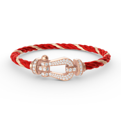 [ECHO ]FORCE LARGE HORSESHOE FULL DIAMOND BRACELET ROSE GOLD