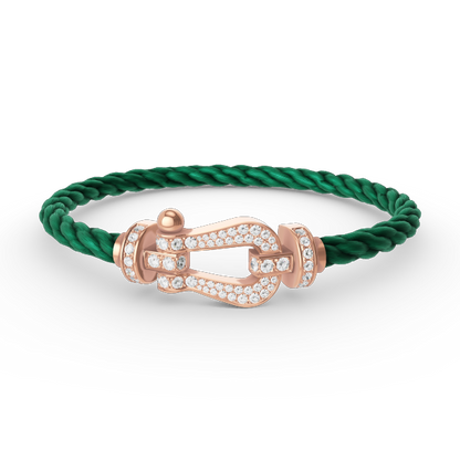 [ECHO ]FORCE LARGE HORSESHOE FULL DIAMOND BRACELET ROSE GOLD