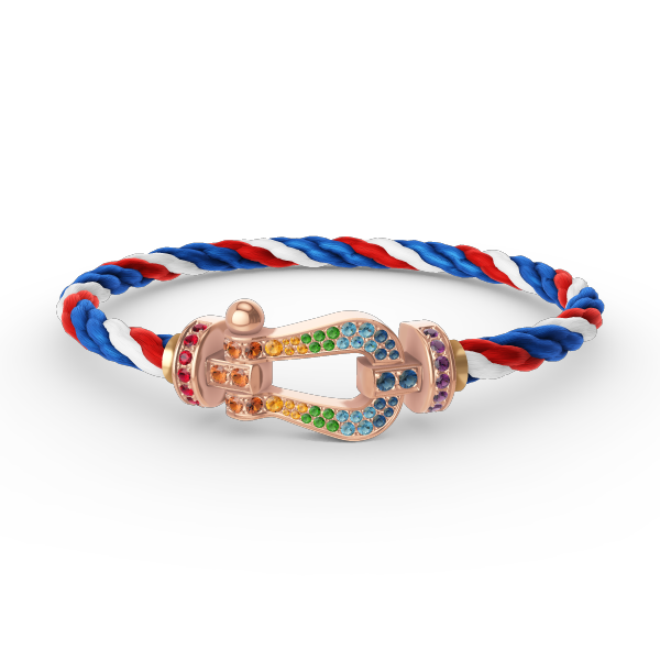 [ECHO ]FORCE LARGE HORSESHOE  COLORED DIAMOND BRACELET ROSE GOLD
