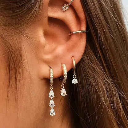 [Echo Fine]Lacey Diamond Hoops