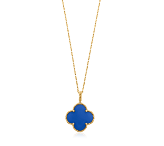 [ECHO ]CLOVER 25MM NECKLACE TURQUOISE ROSE GOLD