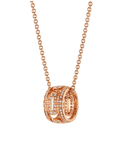 [ECHO ]PARENTESI NECKLACE PINK GOLD DIAMOND