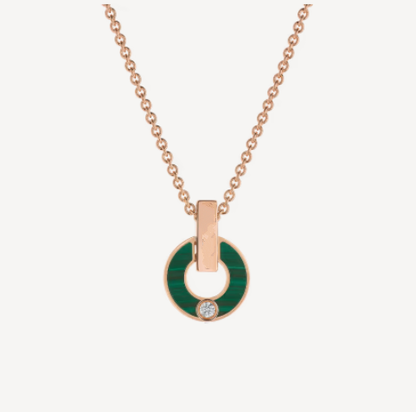 [ECHO ]GARI NECKLACE PINK GOLD MALACHITE