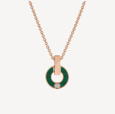[ECHO ]GARI NECKLACE PINK GOLD MALACHITE