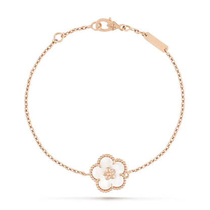 [ECHO ]LUCKY WHITE MOP PLUM BLOSSOM  BRACELET