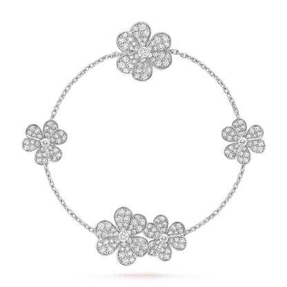 [ECHO ]FRIVOLE SILVER 5 FLOWERS BRACELET
