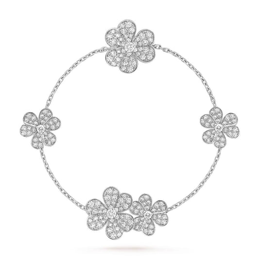 [ECHO ]FRIVOLE SILVER 5 FLOWERS BRACELET