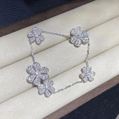 [ECHO ]FRIVOLE SILVER 5 FLOWERS BRACELET