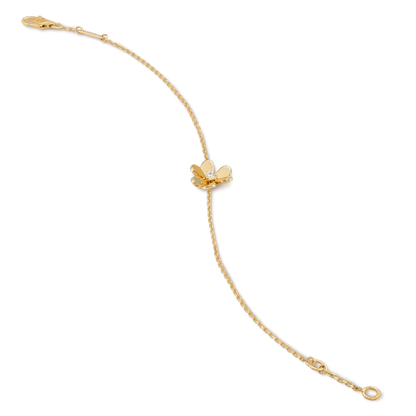 [ECHO ]FRIVOLE GOLD FLOWER PINK MALACHITE BRACELET