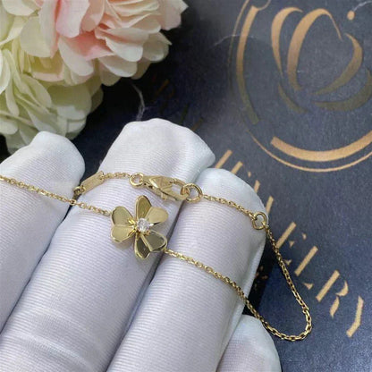 [ECHO ]FRIVOLE GOLD FLOWER PINK MALACHITE BRACELET