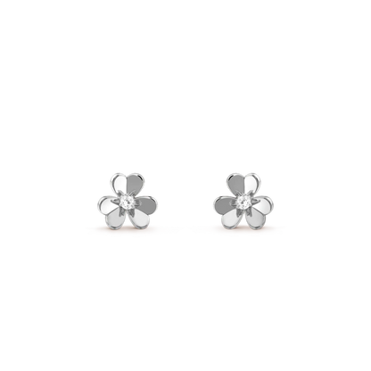 [ECHO ]FRIVOLE MINI SILVER FLOWER EARRINGS