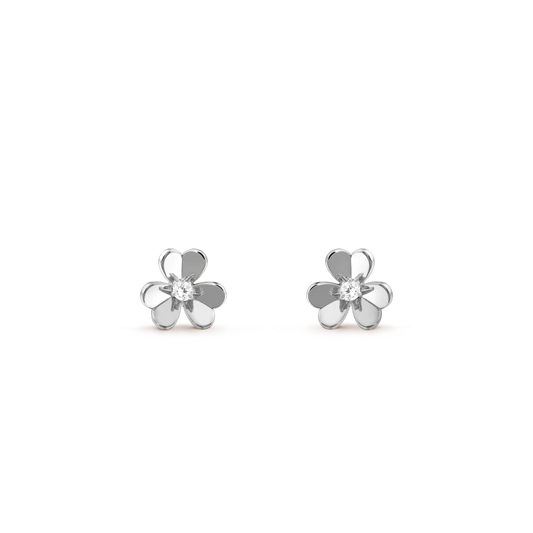 [ECHO ]FRIVOLE MINI SILVER FLOWER EARRINGS