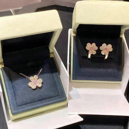 [ECHO ]FRIVOLE ROSE GOLD FLOWER DIAMOND NECKLACE