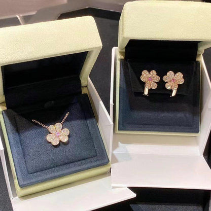 [ECHO ]FRIVOLE ROSE GOLD FLOWER DIAMOND NECKLACE