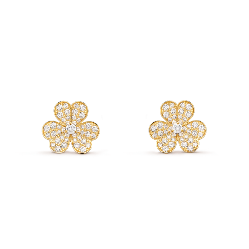 [ECHO ]FRIVOLE GOLD FLOWER DIAMOND EARRINGS