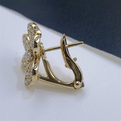 [ECHO ]FRIVOLE GOLD FLOWER DIAMOND EARRINGS