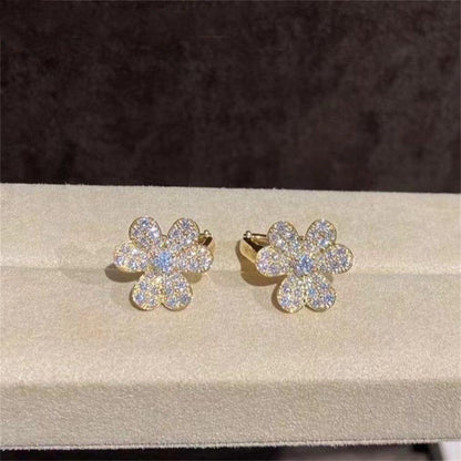 [ECHO ]FRIVOLE GOLD FLOWER DIAMOND EARRINGS
