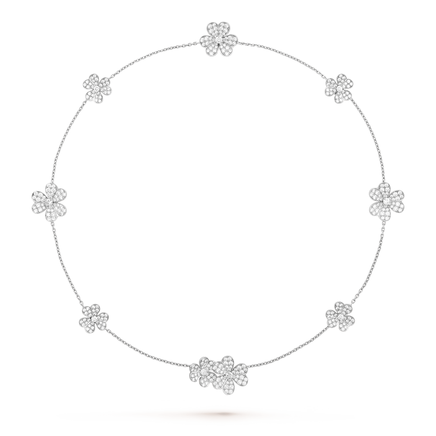 [ECHO ]FRIVOLE SILVER 9 FLOWERS NECKLACE
