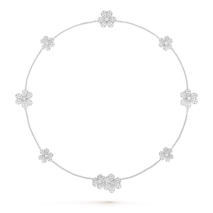 [ECHO ]FRIVOLE SILVER 9 FLOWERS NECKLACE