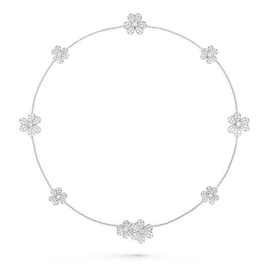 [ECHO ]FRIVOLE SILVER 9 FLOWERS NECKLACE