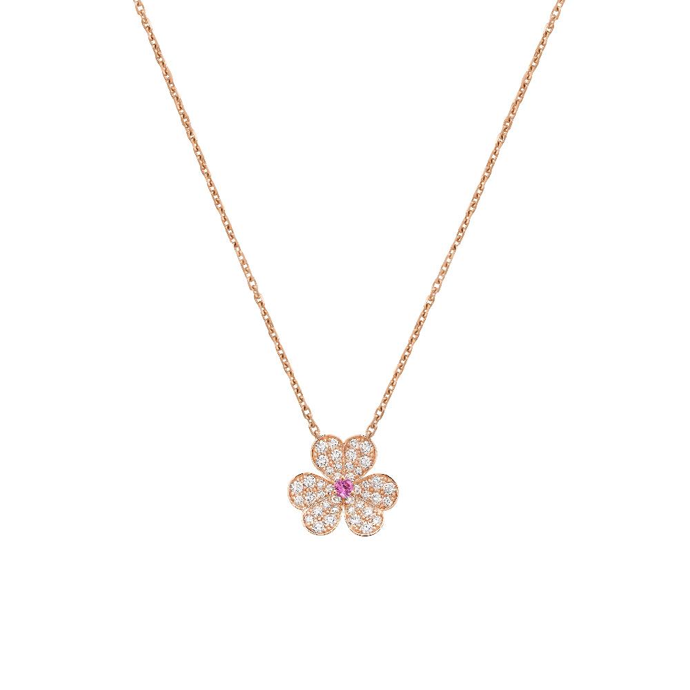 [ECHO ]FRIVOLE ROSE GOLD FLOWER DIAMOND NECKLACE