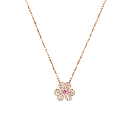 [ECHO ]FRIVOLE ROSE GOLD FLOWER DIAMOND NECKLACE