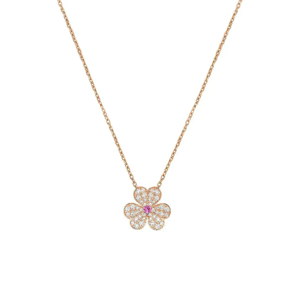 [ECHO ]FRIVOLE ROSE GOLD FLOWER DIAMOND NECKLACE