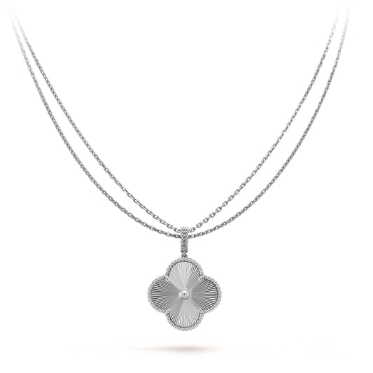 [ECHO ]CLOVER 25MM SILVER BIG CLOVER NECKLACE