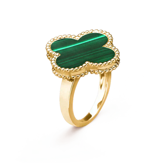 [ECHO ]CLOVER MALACHITE RING