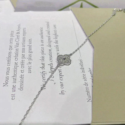 [ECHO ]CLOVER  SINGLE FLOWER BRACELET SILVER