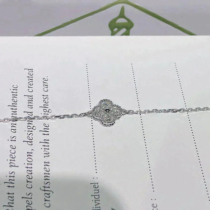 [ECHO ]CLOVER  SINGLE FLOWER BRACELET SILVER
