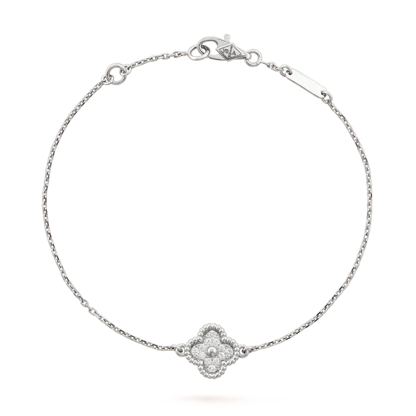 [ECHO ]CLOVER  SINGLE FLOWER BRACELET SILVER
