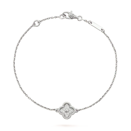 [ECHO ]CLOVER  SINGLE FLOWER BRACELET SILVER